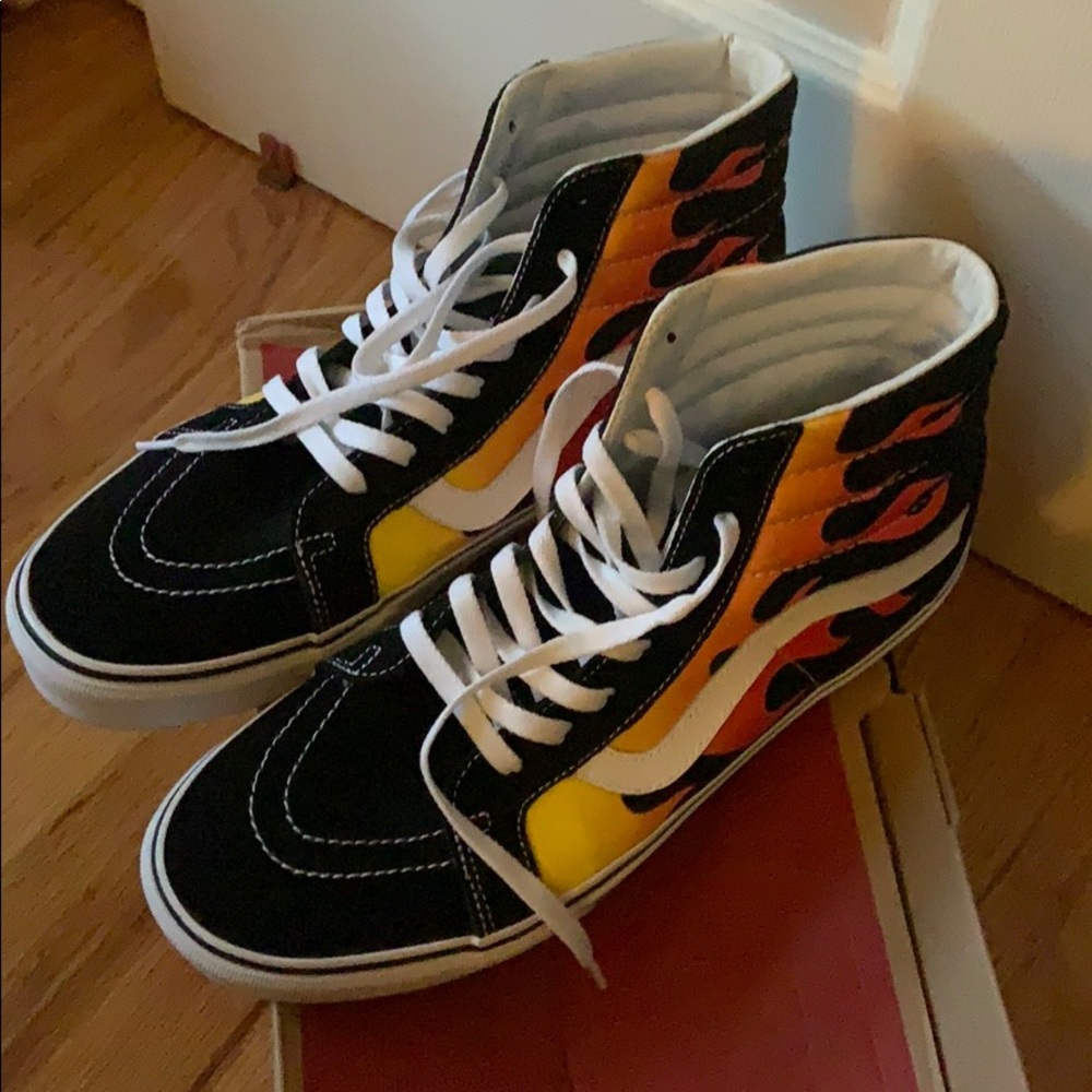 Vans flame hi tops like new box size 11.5
